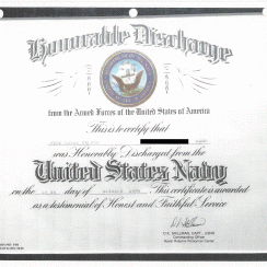 Honorable Discharge Certificate- Mark E. Palmer
