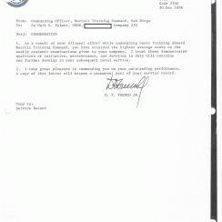 A Commendation from the Navy and D.P. French, Jr.